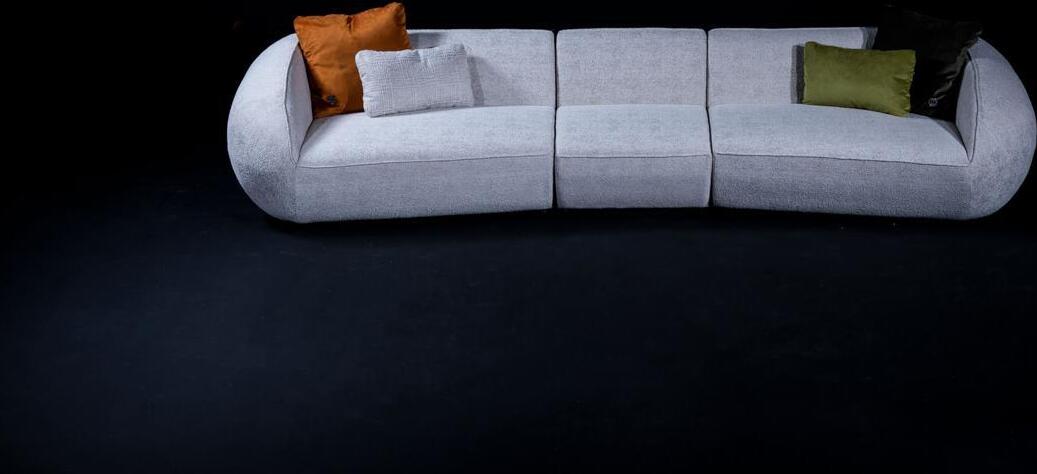 Polstermöbel Sechssitzer Wohnzimmer Couch Textil Sofas Moderne Möbel