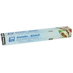 Papstar Alufolie 20 m x 30 cm in Faltschachtel, 24 x 1 Rolle