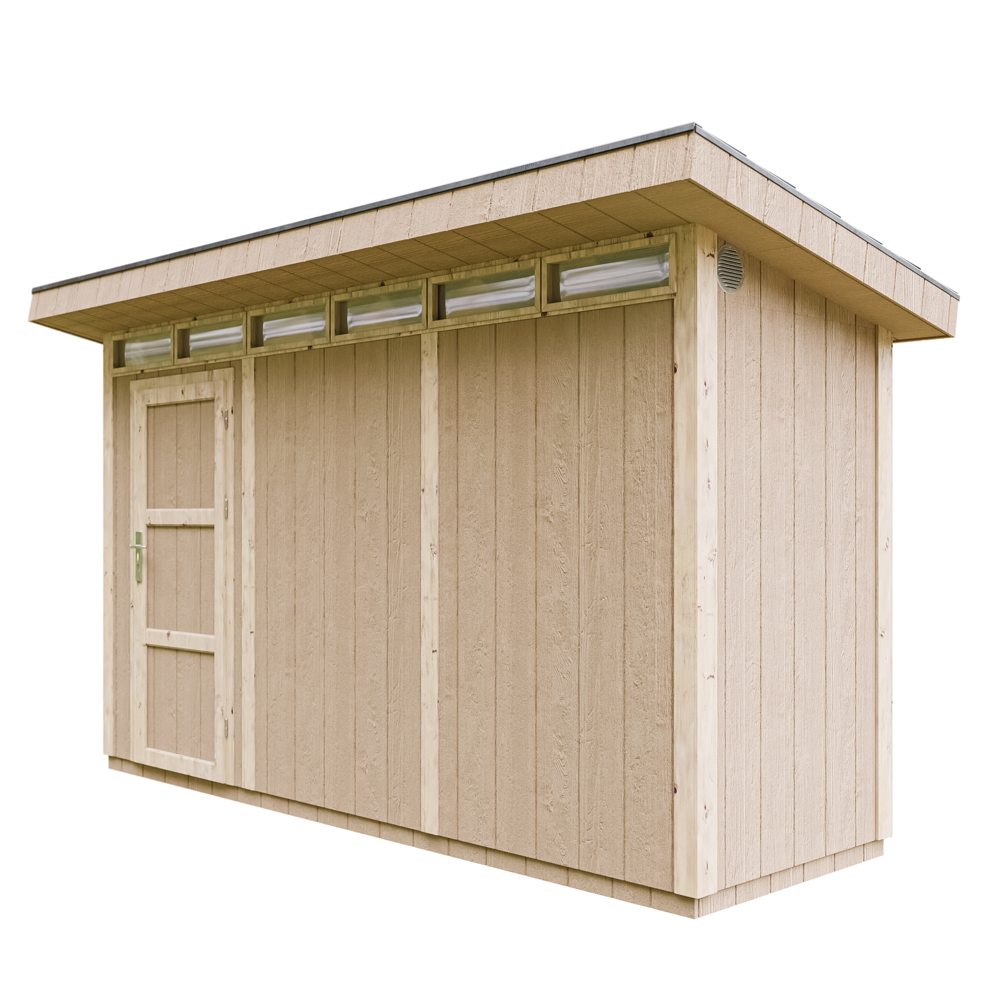 Gartenhaus + Boden + Bitumenfliesen - Geräteschuppen B161xL411xH239 cm - TIMBELA M902