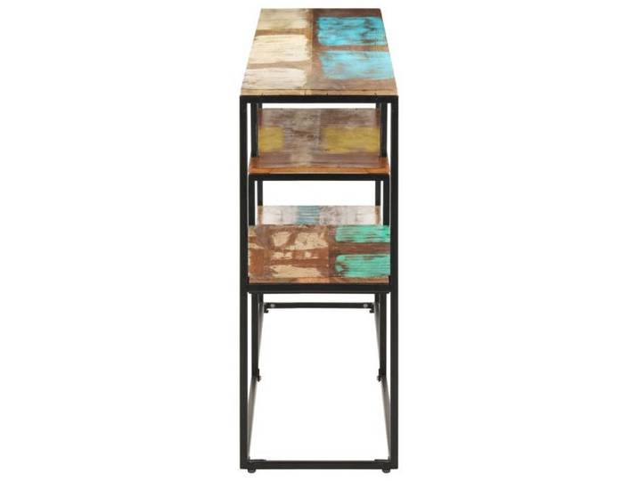 (6903)Commode - contemporain - Buffet rangement - 150x30x75 cm Bois de récupération massif poid:23.1 kg