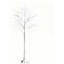 COSTWAY 150 cm LED Lichtbaum, Birke mit Warmweißen LED-Lichtern, Künstlicher Weihnachtsbaum, Weihnachtsbaum