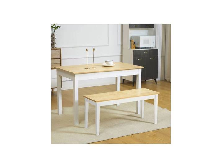 Banc - FurnitureR - 2 places - Bois de pin blanc - 102 x 36 x 45 cm
