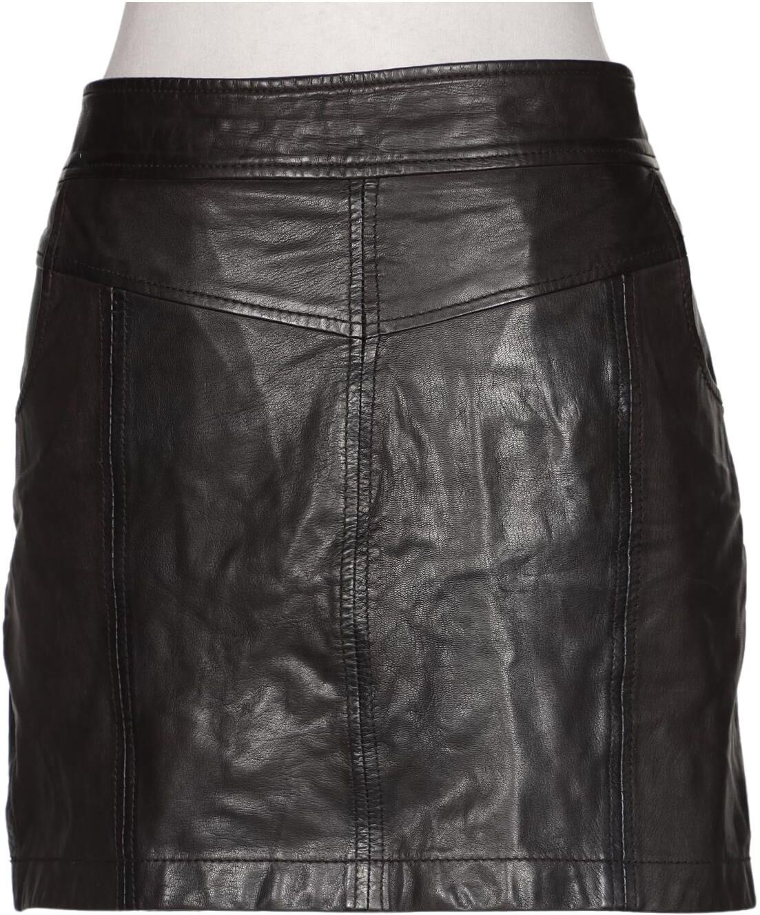 S. Oliver Damen Rock, Schwarz, Gr. EU 36, Leder / Synthetik - Second Hand