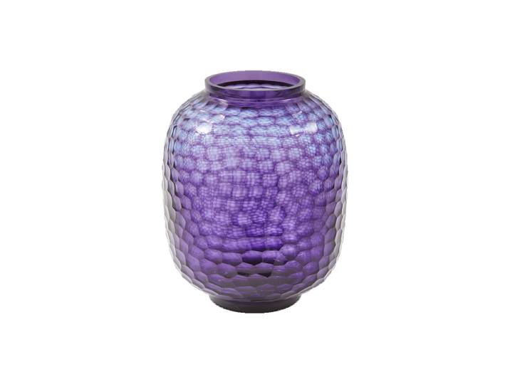 Grosse Design Vase „Honeycomb“ Violett Pols Potten