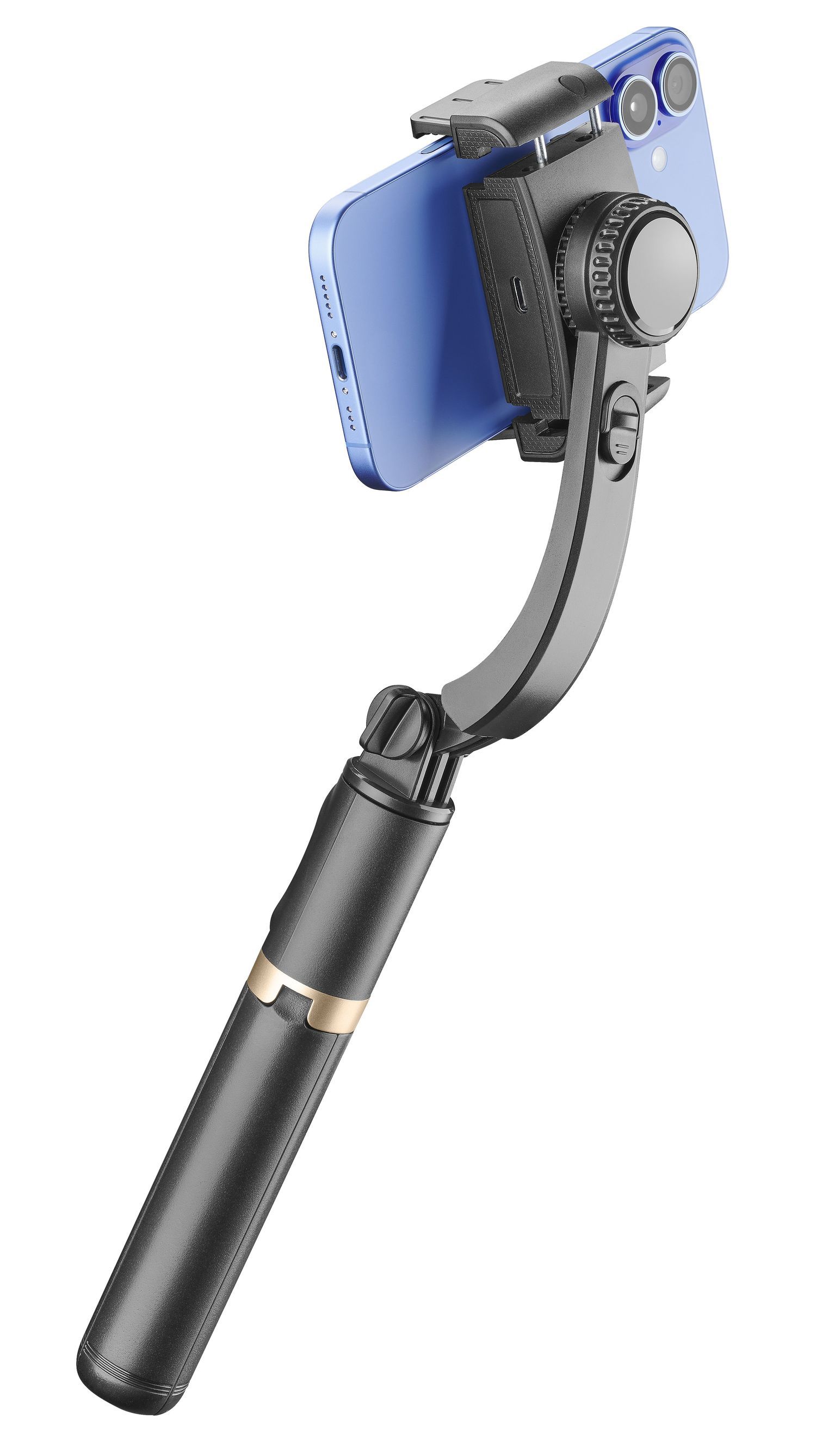 Cellular Line Freemotion Video-Stabilisator-Gimbal für Smartphones 70 mm Universal (Schwarz) BTFREEMOTIONK