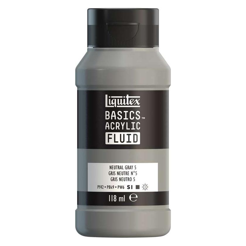 Winsor & Newton Basics fluid 118ml neutral grey 5 row 599 (118 ml) (8870414)