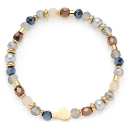 Leonardo 026910 Damen-Armband Sylvie Goldfarben/Nachtblau/Grau