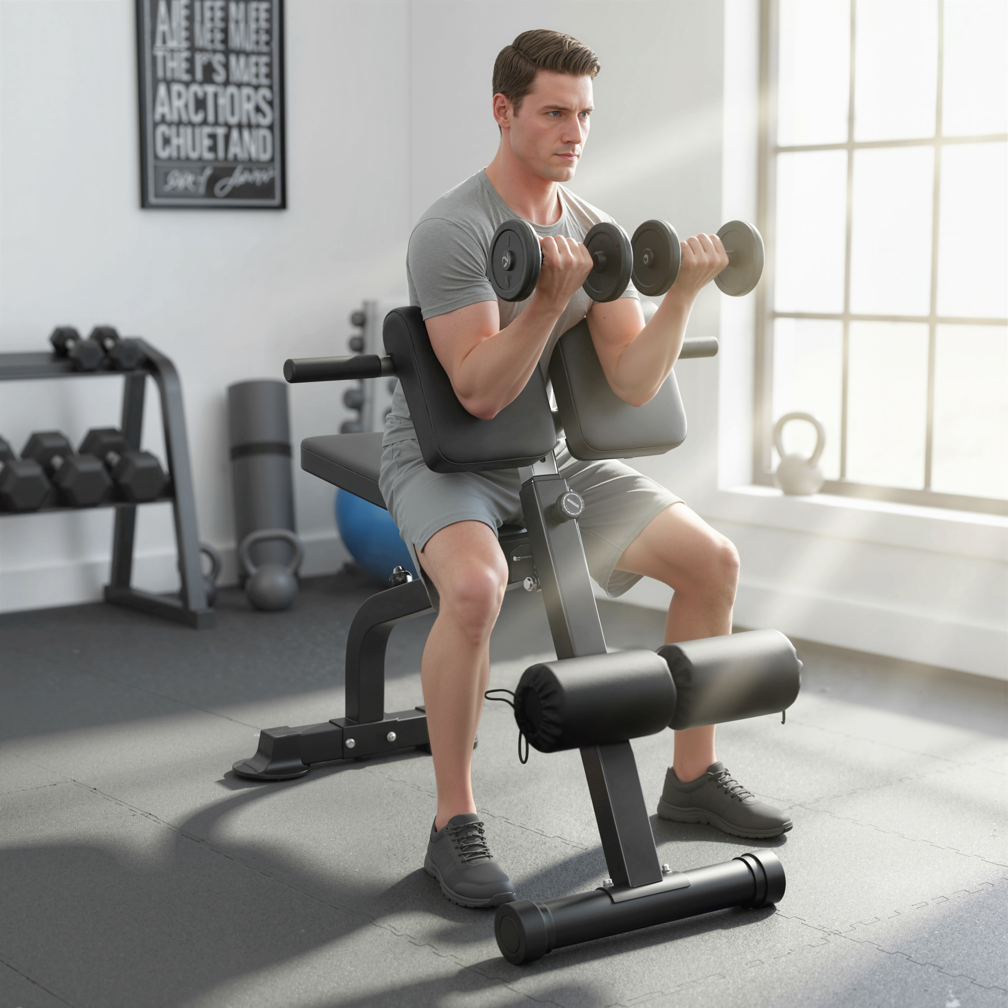 Sportnow Panca da allenamento, panca per pesi, panca fitness, telaio in acciaio, nero   Aosom Italy