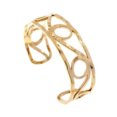 Armspange JOBO, gold (goldfarben), Armbänder, Damen, Edelstahl, Armspange, aus Edelstahl goldfarben beschichtet