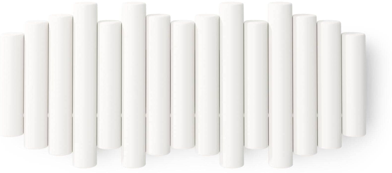 Garderobenleiste UMBRA "Picket 38 cm Weiss", weiss (weiß), B:38cm H:16,5cm T:10,2cm, Garderobenhalter, Garderobenleiste weiß B/H/T: 38cm x 16,5cm x 10,2cm