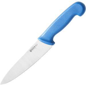 Hendi Kochmesser HACCP 842645, mit Kunststoffgriff blau, Edelstahl, Klingenlänge 18 cm