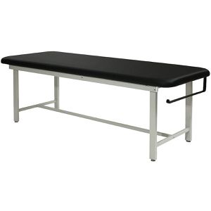 Teqler Behandlungsliege T146550, aus Metall, schwarz, 1 Zone, Liegehöhe 66cm, mit Papierrollenhalter, bis 227 kg