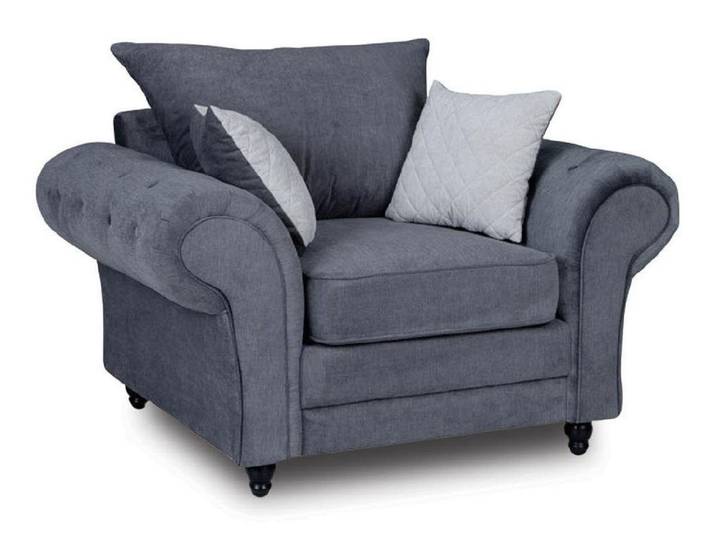 Xlmoebel Chesterfield-Sessel Eleganter Fernsehsessel im Chesterfield-Stil in Samt-Optik (Sessel), Hergestellt in Europa