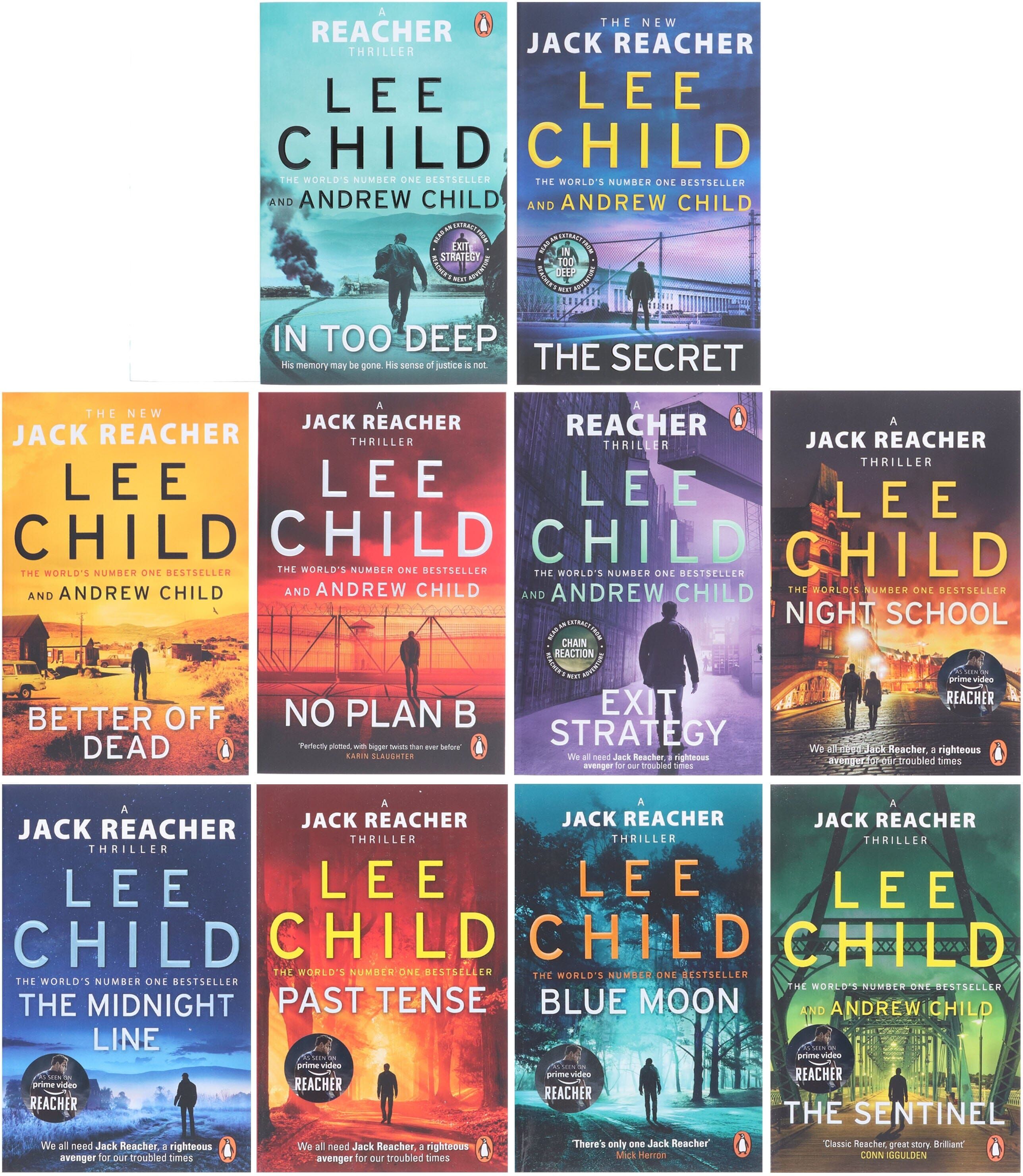 Jack Reacher Thrillers (Book 21-30) by Lee & Andrew Child 10 Books Collection Set - Fiction - Paperback Penguin Random House