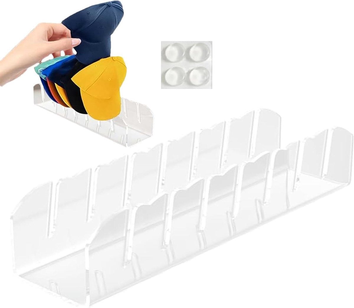 Générique Honkbalhoed Opslag - Transparante Acryl Pettenhouder voor 7 Petten