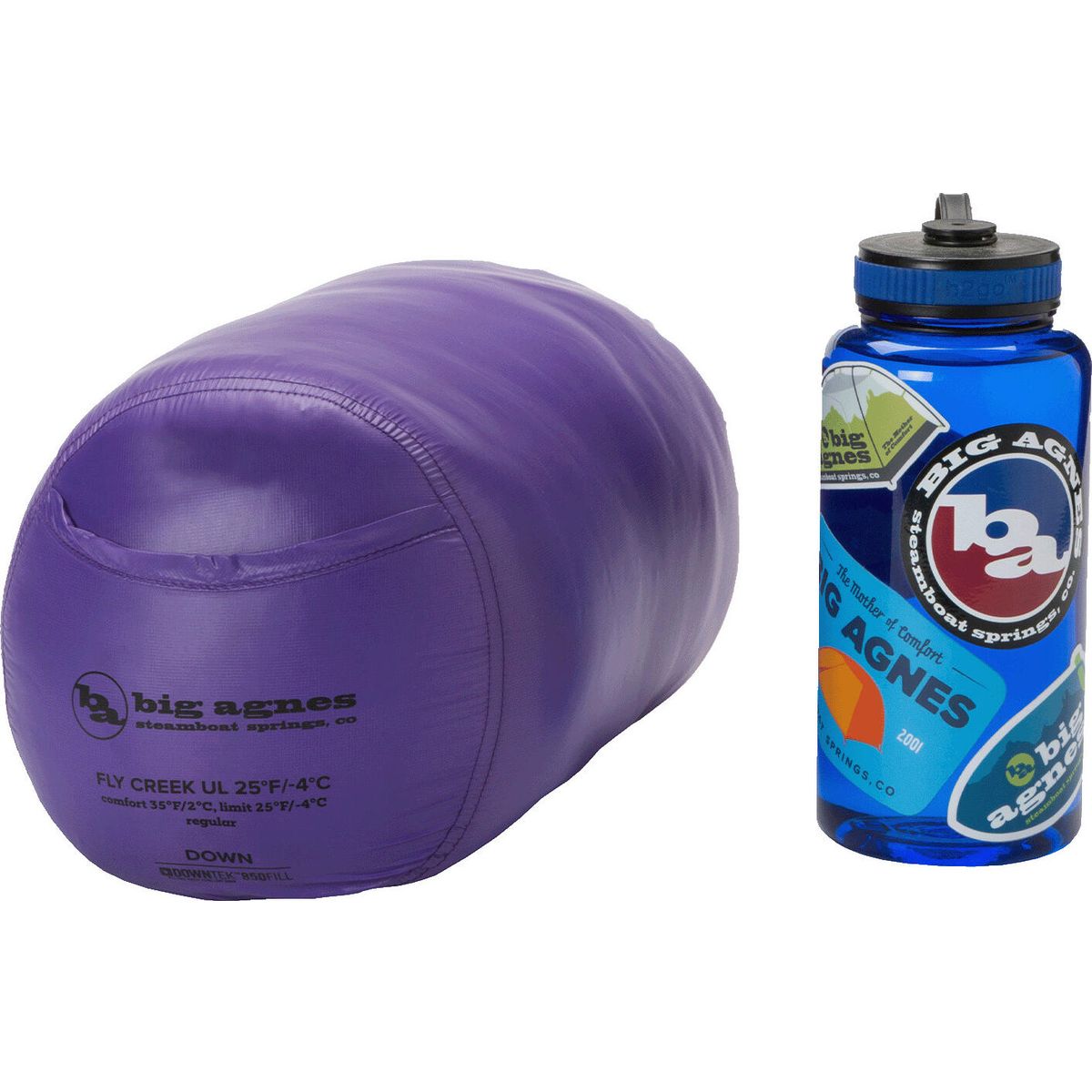 Big Agnes Fly Creek UL 25 (850 RDS Downtek) asphalt/royal purple LONG BFCULL2525