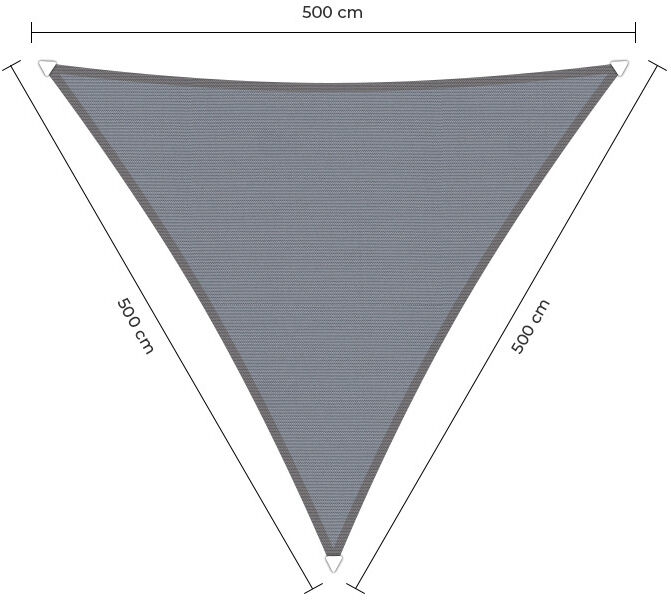 Sunfighters Waterproof schaduwdoek grijs 5x5x5m. 2e kans