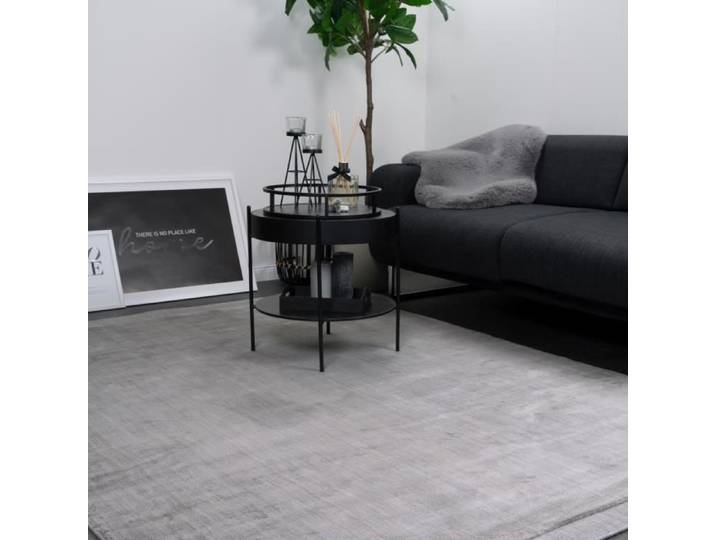 CONSILIO CONCEPT 160 x 230 Tapis salon Argent Bamboo luxueux Viscose soyeux moderne doux luxe