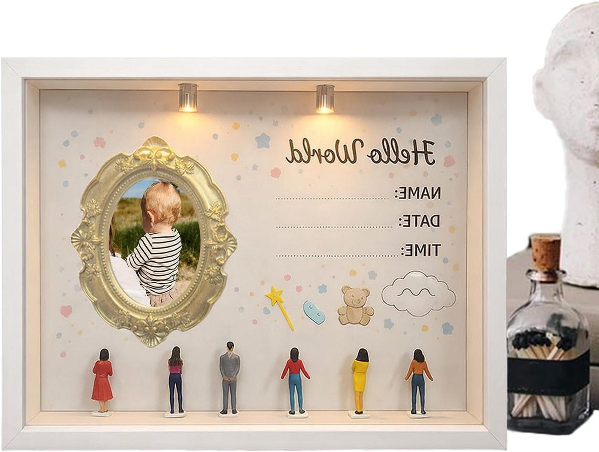 Doe-het-zelf Fotolijst voor Kinderkamer Decoratie in Mini Museum Stijl, 33 x 23 cm
