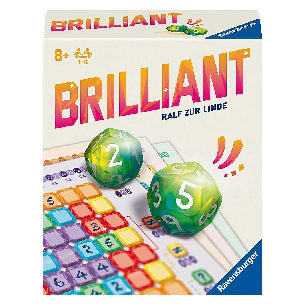 Ravensburger 23491 - Brilliant - Spiel für Würfelfans ab 8 Jahren - Gesellschaftsspiel geeignet (Deutsch, Englisch, Französisch, Italienisch, Niederländisch, Portugiesisch, Spanisch, 1 - 6 Spieler) (23491)