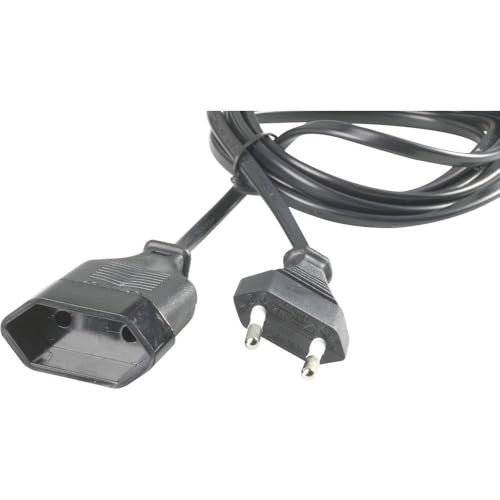 Kopp Euro-verlenging, 5 m, zwart