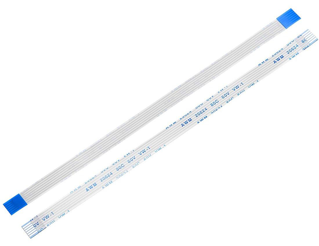 Dripio Flexibele platte kabel, 150 mm, 1 mm raster, 6 pinnen, 5 stuks