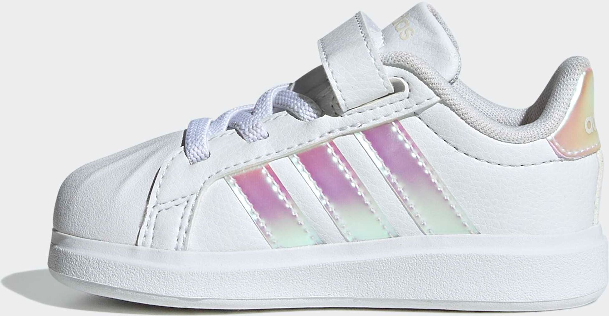 Sneaker ADIDAS SPORTSWEAR "STREETTALK EL I", Mädchen, Gr. 19, weiß (ftwwht1, irides, cweiß), Synthetik, Schuhe Sneaker, inspiriert vom Design des adidas superstar