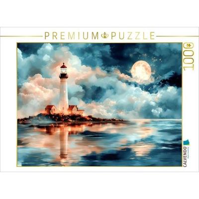 CALVENDO Puzzle Leuchtturm im Mondschein | 1000 Teile Lege-Größe 64x48cm Foto-Puzzle für glückliche Stunden, Sonstige von , Calvendo Puzzle