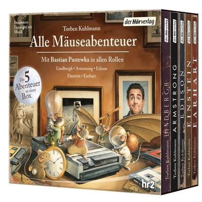 Alle Mäuseabenteuer: Lindbergh - Armstrong – Edison – Einstein – Earhart - Torben Kuhlmann, CD, 9783844554793