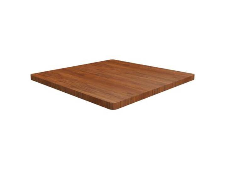 vidaXL Tischplatte Quadratisch Massivholzplatte Eichenplatte Holzplatte Platte Ersatztischplatte Dunkelbraun 90x90x4cm Behandelte Eiche