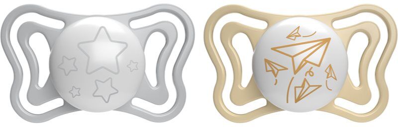 Chicco Physio Light Physio Forma Night tétine 6-16 m Grey/Gold 2 pcs