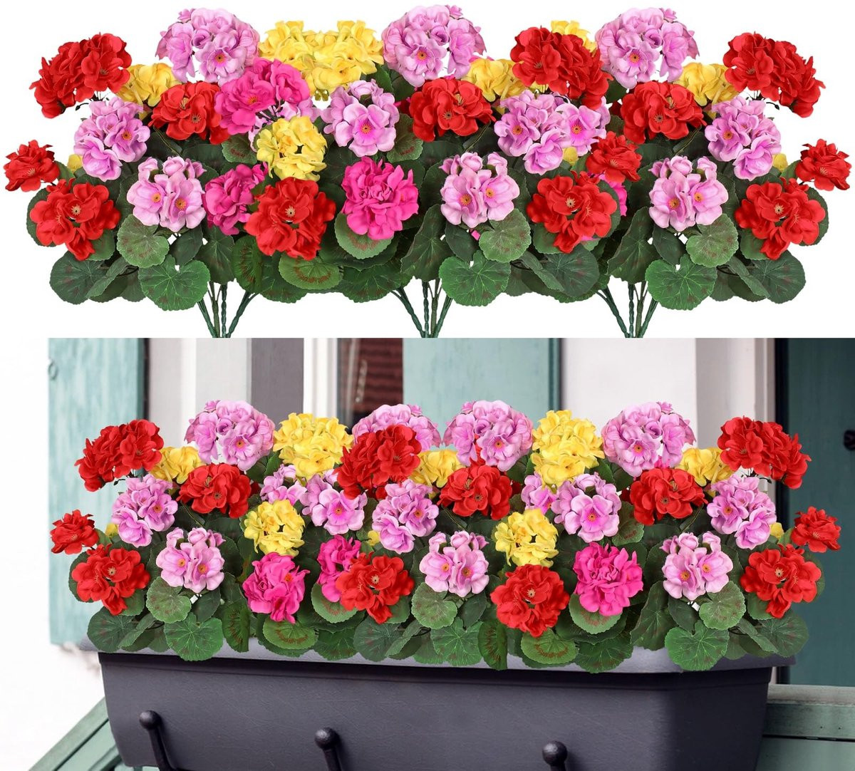 Merkloze Kunstbloemen Geranium Bundels voor Binnen en Buiten