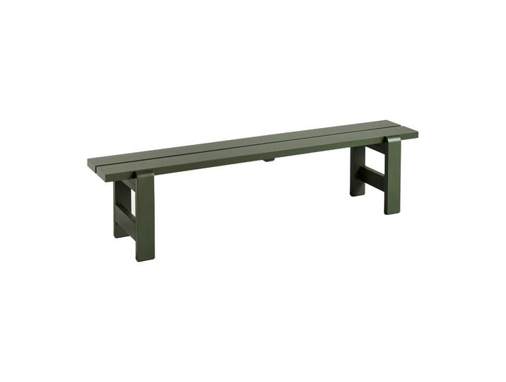HAY Weekday Bank 190x32 cm Kiefernholz lackiert Olive