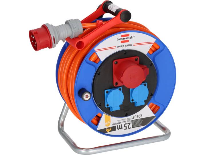 Brennenstuhl Garant CEE 5, IP44, Industrie/Baustellen-Kabeltrommel, Rolle mit 25m, 1 Stk.