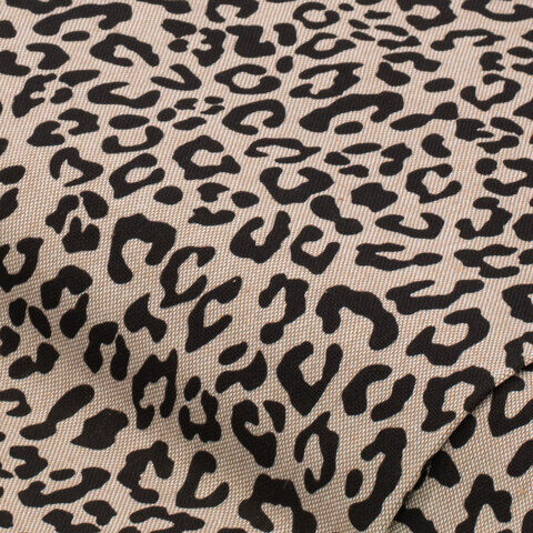 Baumwoll-Canvas "Leo", braun/schwarz