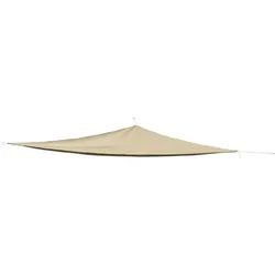 Lex Sonnensegel 3,6x3,6 m UV30+ Sonnenschutz Sonnendach wasserabweisend beige : Beige : 3,6 x 3,6 x 3,6 m