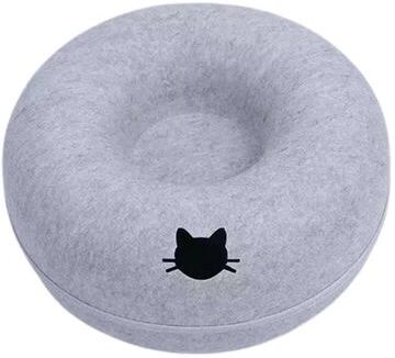 Inspire Essentials CozyPurr Felt Cat Tunnel Bed And Scratcher Nest c 23.62 Inches