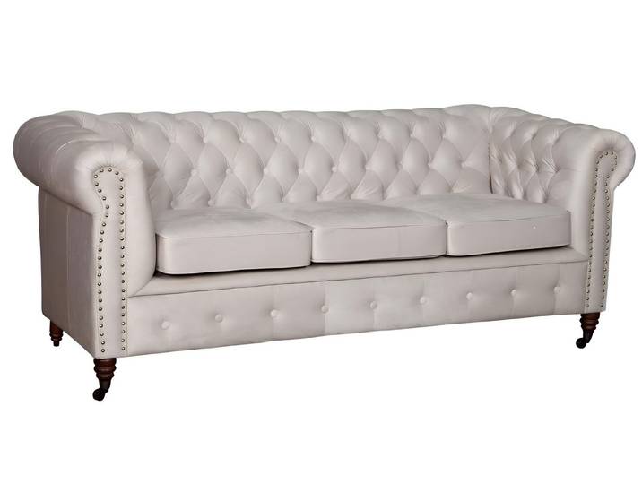 Xlmoebel Chesterfield-Sofa Elegante Sofagarnitur aus Oxford Gewebe in Chesterfield-Optik, Sofagarnitur, Hergestellt in Europa
