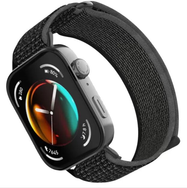 INF Huawei Watch Fit 3 Nylonarmband Schwarz+Grau