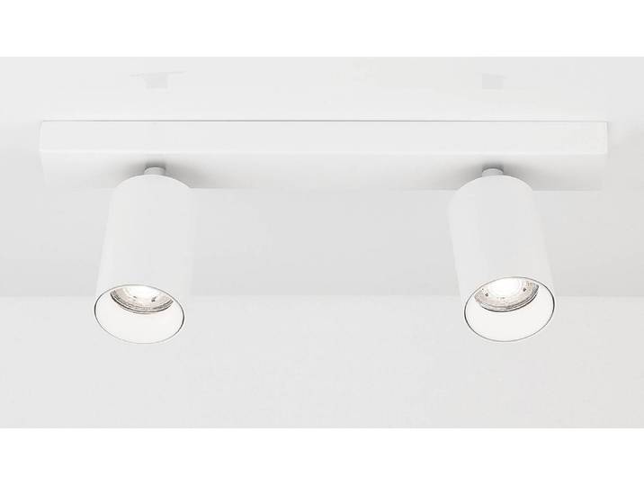 Plafonnier Tod type B 35cm Blanc/Blanc 2 Câble ABS, douille ABS, baldaquin aluminium, boîtier luminaire aluminium Ampoule électrique/LED/Smart