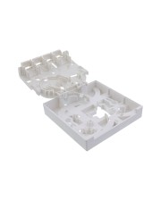 InLine FTTH Leerbox für bis zu 4x LC Duplex / SC Simplex Aufputz 80mm weiß Glasfaser LWL (88111)