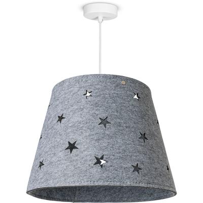 PACO HOME Pendelleuchte "HUGO PD1", weiß (grau), 1, Ø 33cm H: 176cm, Leuchten, Pendelleuchte