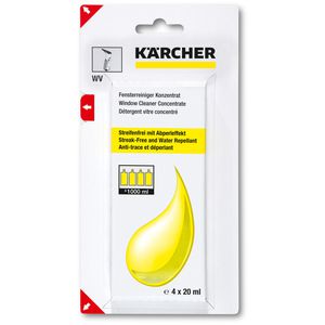 Kärcher Glasreiniger RM 503, Konzentrat, mit Abperleffekt, Nachfüller 4 x 0,02 Liter