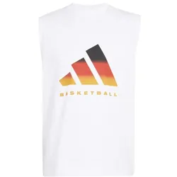 adidas Dbb Basketball Graphic Sleeveless T-Shirt Herren - white -