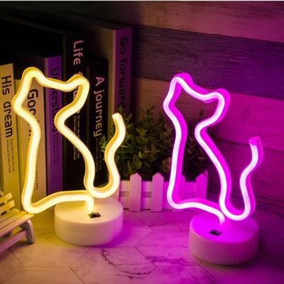 Evergreen Home Goods Cat Neon Light Sign, USB And Battery Powered, Animal Figure Lamp For Room Decor cat Warm