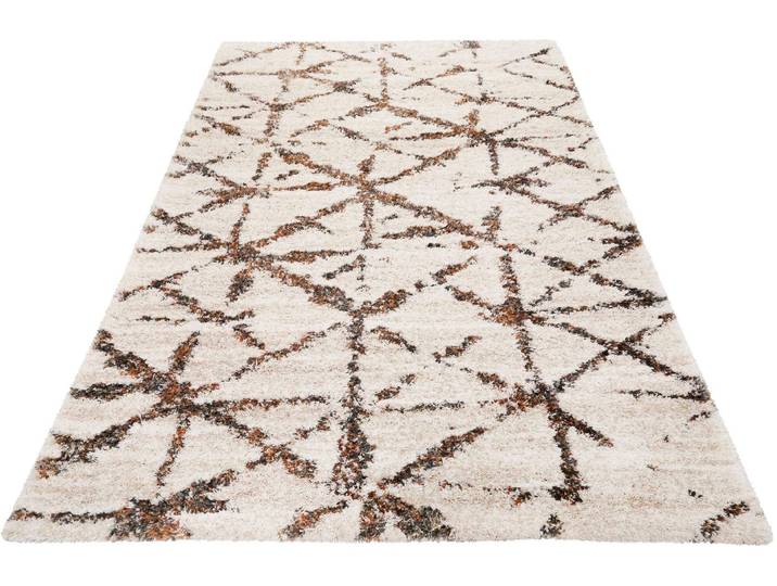 Hochflor-Teppich ESPRIT Ronja ESP-80335 , weiss (weiß,creme), B:133cm H:30mm L:200cm, Polyester, Teppiche, Hochflor-Teppich, Shaggy, Langflor, Weich, Wohnzimmer, Schlafzimmer