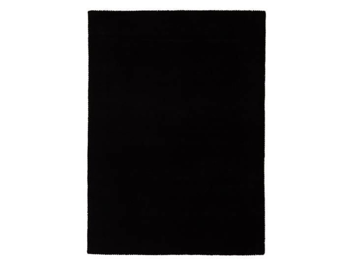 Wollteppich CARPETFINE Gabbeh Lola Uni , schwarz, B:60cm H:14mm L:90cm, Wolle, Teppiche, Wollteppich, mit natürlichem Pflanzenmaterial von Hand gewebt, auch in Rund