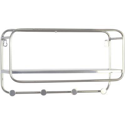 Wandregal, silber (silberfarben), B:45cm H:25cm T:15cm, Metall, HOFMANN LIVING AND MORE, Regale, Wandregal