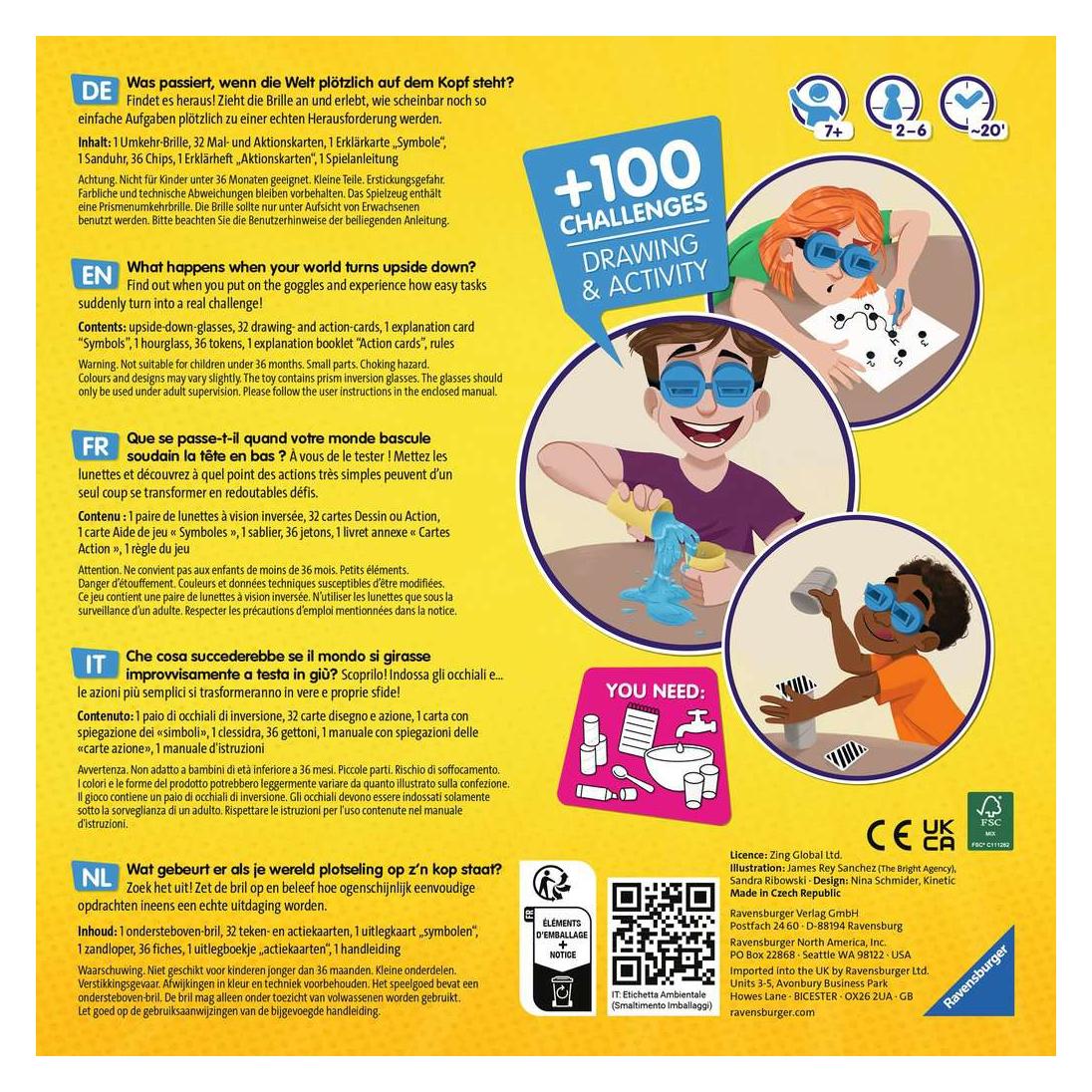 Ravensburger The #UpsideDownChallenge Game (Deutsch, Englisch, Französisch, Italienisch, Niederländisch, 2 - 6 Spieler) (00.020.672)