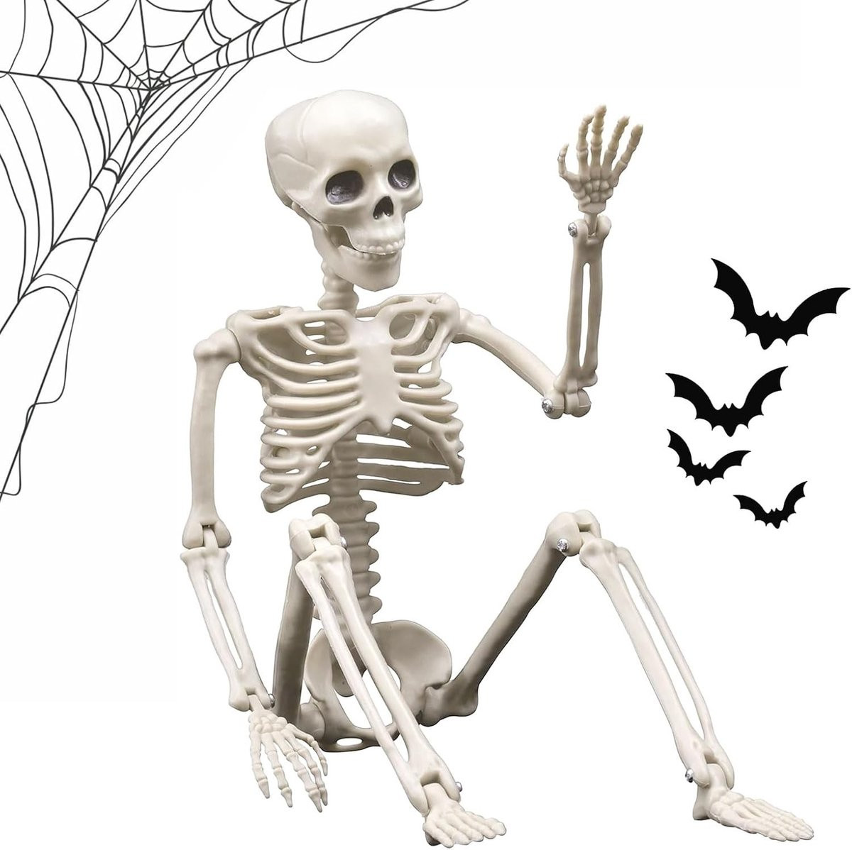 Verplaatsbare Halloween Decoratie met Flexibele Gewrichten en Hangende Skeletfiguren voor de Tuin